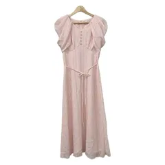 CELFORD(セルフォード) ワンピース サイズ36 S レディース美品  - ライトピンク Vネック/半袖/ロング/チェック柄