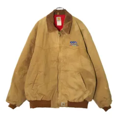 Carhartt カーハート サンタフェジャケット ダックワークジャケット 大きいサイズ 企業ロゴ ブラウン(メンズ 3XL)中古 古着 X0358