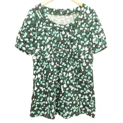 23区 オンワード樫山 水玉 カットソー チュニック 40 緑 グリーン ■YHS12