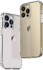 ★ONES iPhone 15ProMax 用 ケース HD 【米軍MIL規格 耐衝撃】 360°エアバッグ 半密閉音室 画面・レンズ保護 滑り止め ストラップホール 薄型 軽量 クリア Qi充電対応 HQ·TPU クリスタルカバー