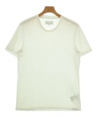 メゾン マルジェラ クリーム Tシャツ リブ付ラウンドネック （34) a 