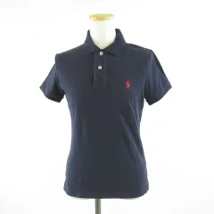 ラルフローレン RALPH LAUREN ポロシャツ 半袖 ワンポイント 紺 L *A128