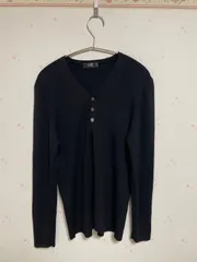 23区 HOMME ウール100％ Vネックニット ブラック メンズ レディース可 男女兼用