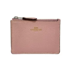 COACH(コーチ) コインケース クロスグレイン レザー ミニ スキニー IDケース F12186 ピンクベージュ レザー