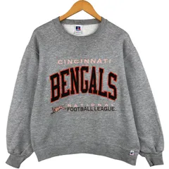 古着 90年代 ラッセル Russell ATHLETIC NFL CINCINNATI BENGALS シンシナティベンガルズ 3連プリント スウェットシャツ/eaa599796