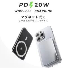 ワイヤレスモバイルバッテリー 超薄 15Wワイヤレス充電器  防災電源 マグネット式 2台同時充電 持ち運び便利 iPhone/Androidスマホ充電　軽量 小型 #cx
