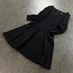 BURBERRY BLUE LABEL バーバリー ブルーレーベル ニット ワンピース ローゲージ ブラック 黒 フォーマル レディース E1J81-829-09 三陽商会