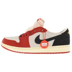 NIKE (ナイキ) ×Trophy Room AIR JORDAN 1 LOW OG トロフィールーム エアジョーダン1 ローカットスニーカー レッド/ブラック US8.5/26.5cm FN0432-100