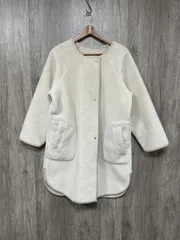 natural couture ナチュラルクチュール リバーシブル ノーカラー コート sizeF/白 ◆■ レディース