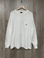 HUF ハフ ロゴ刺 ロング カットソー sizeXL/白 ◆■ メンズ
