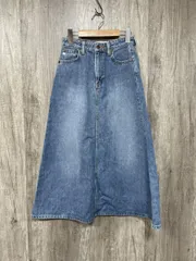 SOMETHING サムシング エドウィン green label relaxing ロング デニムスカート sizeS/青 ■■ レディース