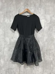 FRAY I.D フレイアイディー オーガンジーミニ ワンピース size0/黒 ■◇ レディース