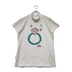 中古 レディース ルコックスポルティフ le coq sportif 半袖シャツ L 白 ホワイト モックネック ストレッチ