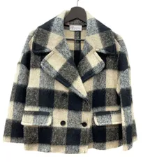 ヴァレンティノ VALENTINO RED レッド ダブルブレスト チェック柄 ショートコート テーラード WOOL ウール ルーマニア製 ベージュ系 1R3CIE806HR ジャケット 総柄 マルチカラー SIZE38 104LT-265のサムネイル