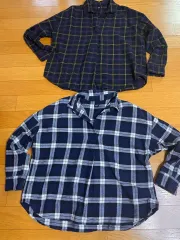 ユニクロ チェックシャツ 55-66 2枚