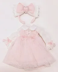 アゾン ピコニーモ衣装 1/12ピコDTwinkle★Candyリボンワンピset　ストロベリー×ミルク