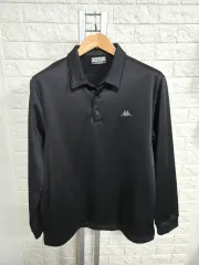 正規品) Kappa メンズ 長袖 ポロシャツ ブラック XX LARGE