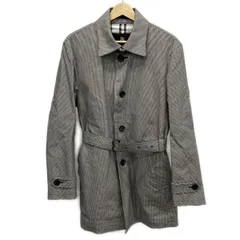 Burberry Black Label(バーバリーブラックレーベル) コート サイズＭ M メンズ美品  - 黒×白 長袖/中綿/千鳥格子柄/秋/冬