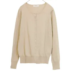 M【超美品 | NATURAL BEAUTY BASIC / ナチュラルビューティベーシック 】ベージュ 長袖カーディガン ナチュラル オフィスユース 春秋冬 S409