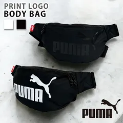 PUMA プーマ ウエストバッグ ボディバッグ ショルダーバッグ 斜め掛け ロゴプリント 男の子 女の子 男女兼用 男子 ジュニア キッズ ブラック