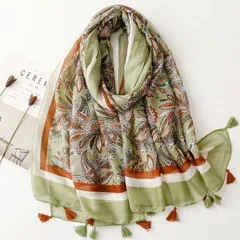 様々な手描き花柄をボーダー状に組み合わせたユニークな柄のストール  ふっくらした軽さと弾力があり、さらりとした肌触りで これからの季節に心地よくお使えます 肩から羽織ってもお使いいただける大判サイズ、陽射し避けや冷房対策など様々なシーンで活躍  ma0319a