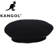 新品 KANGOL カンゴール 正規品 ベレー ベレー帽 帽子 ウール カンガルー ロゴ 刺繍 パイピング ミリタリー メンズ レディース ユニセックス 黒 ブラック