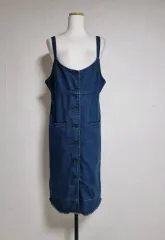 デニムサロペットワンピース