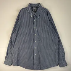 古着 ブルックスブラザーズ Brooks Brothers 長袖シャツ ボタンダウン 胸ポケ REGENT L  ネイビー系 ストライプ メンズ