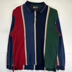 古着 チャップスラルフローレン CHAPS RALPHLAUREN ポロシャツ 大きいサイズ ストライプ柄 プルオーバー 襟 2XL マルチカラー メンズ