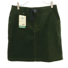 未使用 mont-bell モンベル ミニ丈 コアスパン コーデュロイ スカート L カーキ アウトドア レディース 古着