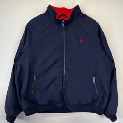 古着 ポロ・ラルフローレン POLO RALPH LAUREN ナイロンジャケット 大きいサイズ ウォームアップジャケット フルジップ 3XB  ネイビー メンズ