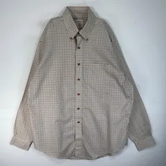 古着 ブルックスブラザーズ Brooks Brothers 長袖シャツ 346 チェック 胸ポケ L  ベージュ系 マルチカラー メンズ