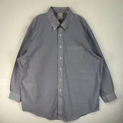 古着 ブルックスブラザーズ Brooks Brothers 長袖シャツ ボタンダウン 胸ポケ MADISON XL  ブルー系 ストライプ メンズ