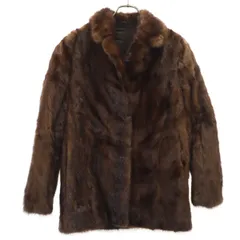 SAGA MINK サガミンク 毛皮コート 9 ブラウン レディース 古着
