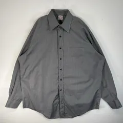 古着 ブルックスブラザーズ Brooks Brothers 長袖シャツ Makers USA製 胸ポケ  グレー系 無地 メンズ