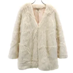 SNIDEL スナイデル フェイク ファーコート F アイボリー レディース 古着
