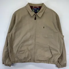 古着 ポロバイラルフローレン Polo by Ralph Lauren スウィングトップジャケット 大きいサイズ ブルゾン ワンポイントロゴ 2XL  ベージュ メンズ