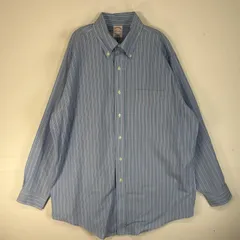 古着 ブルックスブラザーズ Brooks Brothers 長袖シャツ ストライプ 胸ポケ ボタンダウン L  ブルー系 マルチカラー メンズ