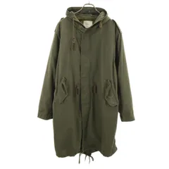 HOUSTON ヒューストン ミリタリー モッズコート XS カーキ ライナー付き メンズ 古着