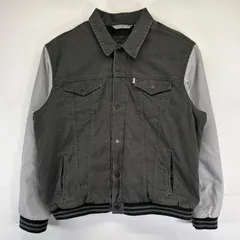 古着 リーバイス Levi's スタジャン 大きいサイズ アワードジャケット ツートン 中綿  デニム切り替え 2XL  グレー系 メンズのサムネイル