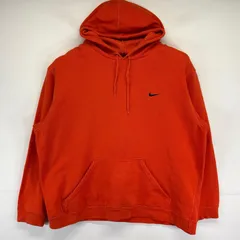 古着 00’s/00年代 ナイキ NIKE パーカー 大きいサイズ ワンポイントロゴ スポーツ スウォッシュ 2XL  オレンジ メンズ