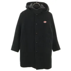 Danton ダントン 日本製 ウールモッサ コート 36 グレー 丸襟 くるみボタン レディース 古着