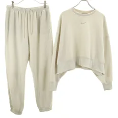 NIKE ナイキ 長袖 ボア スウェット 上下 セットアップ XL グレー系 レディース 古着