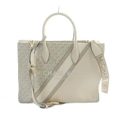 マイケルコース MICHAEL KORS ミレラ MIRELLA  トートバッグ  ショルダーバッグ 2WAY ハンド PVC レザー ロゴ ベージュ アイボリー ■GY18 /MQ