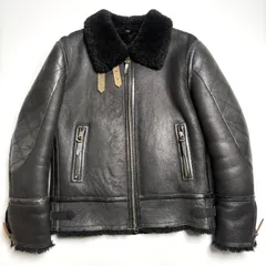 【希少】TAKEO KIKUCHI レザージャケット 黒 3 ムートンジャケット 羊革 本革
