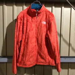 1179 THE NORTH FACE ボアジャケット オレンジ L ザ・ノースフェイス フルジップ ワンポイント 刺繍ロゴ 古着卸 アメリカ仕入