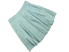 KUMIKYOKU 組曲 大きいサイズ ウール混 タック プリーツ Aライン 台形 スカート size6/ミント ◇■ レディース