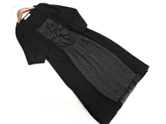 GALLERY VISCONTI ギャラリービスコンティ ドット リボン ニット ワンピース size2/黒 ◇■ レディース