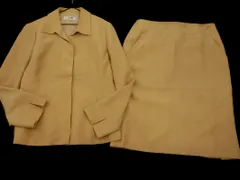 23区 ウール混 セットアップ ジャケット スカート スーツ 大きいサイズ size46/ベージュ ◇■ レディース