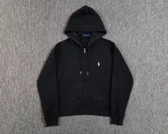 ポロ ラルフローレン ブラック フルジップアップ フーディー